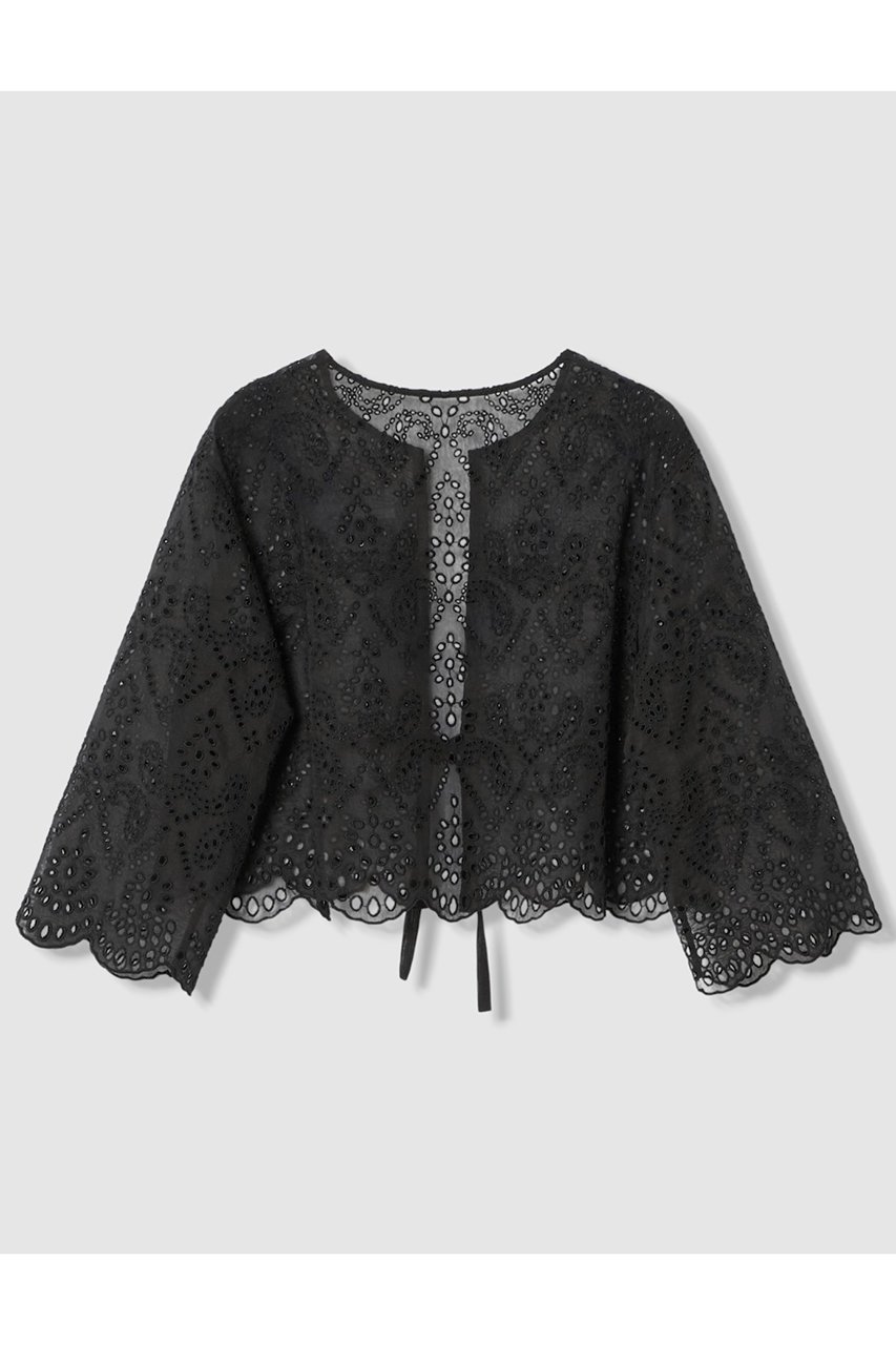 【アナイ/ANAYI】の【セットアップ対応商品】エンブロイダリーボレロ ブラウス 人気、トレンドファッション・服の通販 founy(ファニー) 　ファッション　Fashion　レディースファッション　Fashion for Women　アウター　Coat / Outerwear Collection　ボレロ・ショート丈ジャケット / ドレス羽織りに　Boleros & Short Jackets　トップス・カットソー　Cut & Sew Tops　シャツ・ブラウス・オフィスカジュアル　Elegant Blouses & Button-Ups　おすすめ　Recommended / Our Picks　インナー　Innerwear　エンブロイダリー　Embroidery Design　キャミソール　Camisole, Spaghetti Strap Top　シアー　Sheer, See-Through　シルク　Silk, 100% Silk　スリーブ　Sleeve, Long Sleeve / Short Sleeve　セットアップ　Set-Up, Coordinated Outfit　フロント　Front, Front Design　ボレロ　Bolero, Short Cardigan　リボン　Ribbon, Bow　ロング　Long, Long-Length　新作・新入荷　New Arrivals / New In　無地　Plain, Solid Color　other-2|ID: prp329100004918818 ipo3291000000036897488