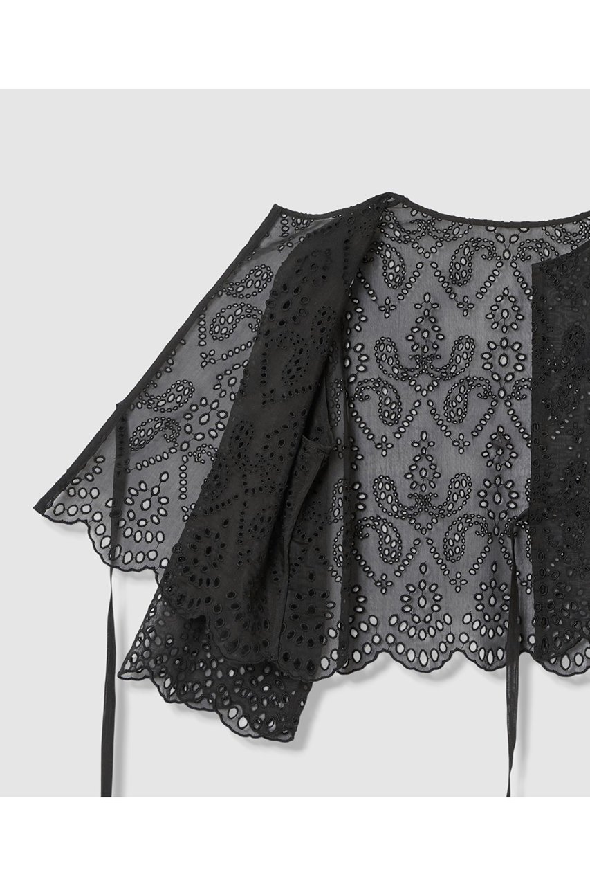 【アナイ/ANAYI】の【セットアップ対応商品】エンブロイダリーボレロ ブラウス 人気、トレンドファッション・服の通販 founy(ファニー) 　ファッション　Fashion　レディースファッション　Fashion for Women　アウター　Coat / Outerwear Collection　ボレロ・ショート丈ジャケット / ドレス羽織りに　Boleros & Short Jackets　トップス・カットソー　Cut & Sew Tops　シャツ・ブラウス・オフィスカジュアル　Elegant Blouses & Button-Ups　おすすめ　Recommended / Our Picks　インナー　Innerwear　エンブロイダリー　Embroidery Design　キャミソール　Camisole, Spaghetti Strap Top　シアー　Sheer, See-Through　シルク　Silk, 100% Silk　スリーブ　Sleeve, Long Sleeve / Short Sleeve　セットアップ　Set-Up, Coordinated Outfit　フロント　Front, Front Design　ボレロ　Bolero, Short Cardigan　リボン　Ribbon, Bow　ロング　Long, Long-Length　新作・新入荷　New Arrivals / New In　無地　Plain, Solid Color　other-6|ID: prp329100004918818 ipo3291000000036897492