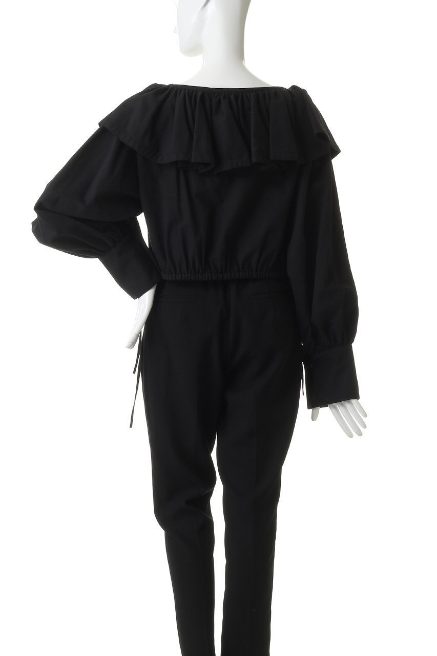 【クラネ/CLANE】のFRILL COLLAR SHORT BLOUSE シャツ/ブラウス 人気、トレンドファッション・服の通販 founy(ファニー) 　ファッション　Fashion　レディースファッション　Fashion for Women　トップス・カットソー　Cut & Sew Tops　シャツ・ブラウス・オフィスカジュアル　Elegant Blouses & Button-Ups　カフス　Cuff Design　クロップド　Cropped, Short Length　スリーブ　Sleeve, Long Sleeve / Short Sleeve　フリル　Frill, Ruffle　リネン　Linen, Linen Fabric　ロング　Long, Long-Length　other-4|ID: prp329100004918828 ipo3291000000036897714