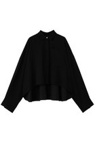 【エンフォルド/ENFOLD】のJUST-LENGTH SHIRT 人気、トレンドファッション・服の通販 founy(ファニー) ファッション Fashion レディースファッション Fashion for Women トップス・カットソー Cut & Sew Tops シャツ・ブラウス・オフィスカジュアル Elegant Blouses & Button-Ups ストレッチ Stretch, Stretchy Fabric スリーブ Sleeve, Long Sleeve / Short Sleeve セットアップ Set-Up, Coordinated Outfit バランス Balance, Style Balance フォルム Silhouette, Form ロング Long, Long-Length ワイド Wide, Wide Fit エレガント 上品 Elegant 羽織 Haori, Light Jacket thumbnail ブラック|ID: prp329100004918829 ipo3291000000036897749
