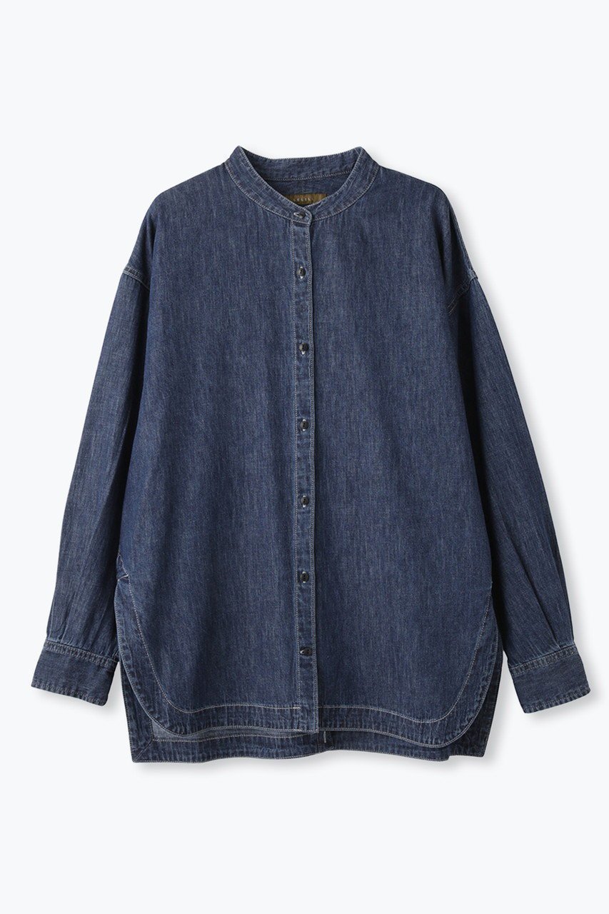 【レリル/lelill】のバックオープン ワークオーバーシャツ インテリア・キッズ・メンズ・レディースファッション・服の通販 founy(ファニー) ファッション Fashion レディースファッション Fashion for Women トップス・カットソー Cut & Sew Tops シャツ・ブラウス・オフィスカジュアル Elegant Blouses & Button-Ups バッグ Bags スリーブ Sleeve, Long Sleeve / Short Sleeve デニム Denim, Jeans Material ロング Long, Long-Length ワーク Workwear, Utility Style 夏 Summer 春 Spring S/S・春夏 SS, Spring/Summer, Warm Season ブルー|ID: prp329100004918831 ipo3291000000036897779