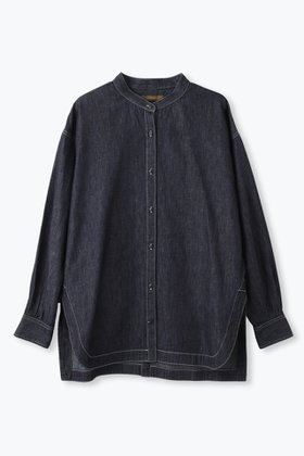 【レリル/lelill】のバックオープン ワークオーバーシャツ 大人の最旬トレンドファッション＆コーディネート founy(ファウニー) ファッション Fashion レディースファッション Fashion for Women トップス・カットソー Cut & Sew Tops シャツ・ブラウス・オフィスカジュアル Elegant Blouses & Button-Ups バッグ Bags スリーブ Sleeve, Long Sleeve / Short Sleeve デニム Denim, Jeans Material ロング Long, Long-Length ワーク Workwear, Utility Style 夏 Summer 春 Spring S/S・春夏 SS, Spring/Summer, Warm Season |ID:prp329100004918831
