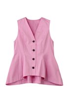 【アンクレイヴ/uncrave】のコットンクロスプレーン ペプラムジレブラウス ピンク|ID: prp329100004918832 ipo3291000000036897789