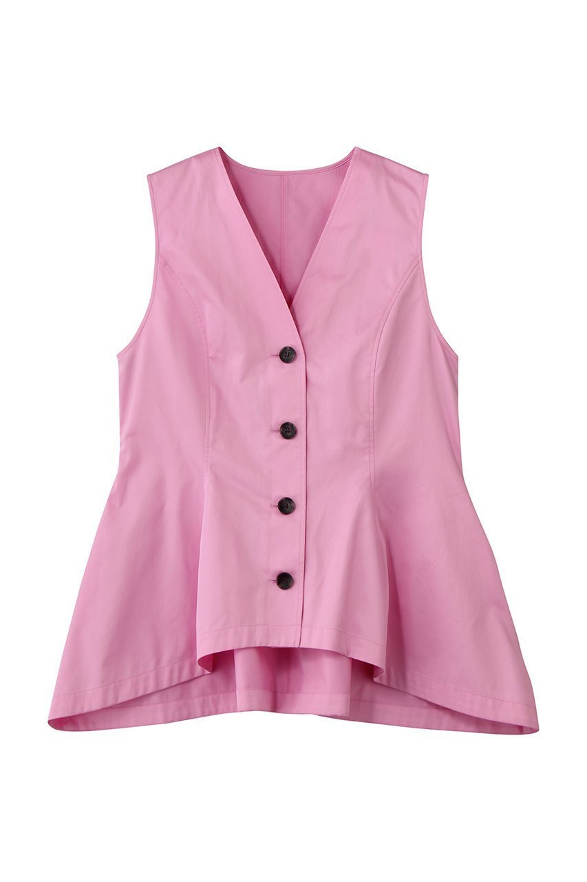 【アンクレイヴ/uncrave】のコットンクロスプレーン ペプラムジレブラウス インテリア・キッズ・メンズ・レディースファッション・服の通販 founy(ファニー) ファッション Fashion レディースファッション Fashion for Women アウター Coat / Outerwear Collection トップス・カットソー Cut & Sew Tops キャミソール&ノースリーブ Camisoles & Sleeveless Tops シャツ・ブラウス・オフィスカジュアル Elegant Blouses & Button-Ups ベスト&ジレ / 重ね着スタイル Vests & Gilets コルセット Corset, Bustier サテン Satin, Glossy Fabric シェイプ Shape, Slim Fit セットアップ Set-Up, Coordinated Outfit ノースリーブ Sleeveless, No-Sleeve ブロード Broadcloth, Fine Cotton ペプラム Peplum, Flared Hem ピンク|ID: prp329100004918832 ipo3291000000036897789