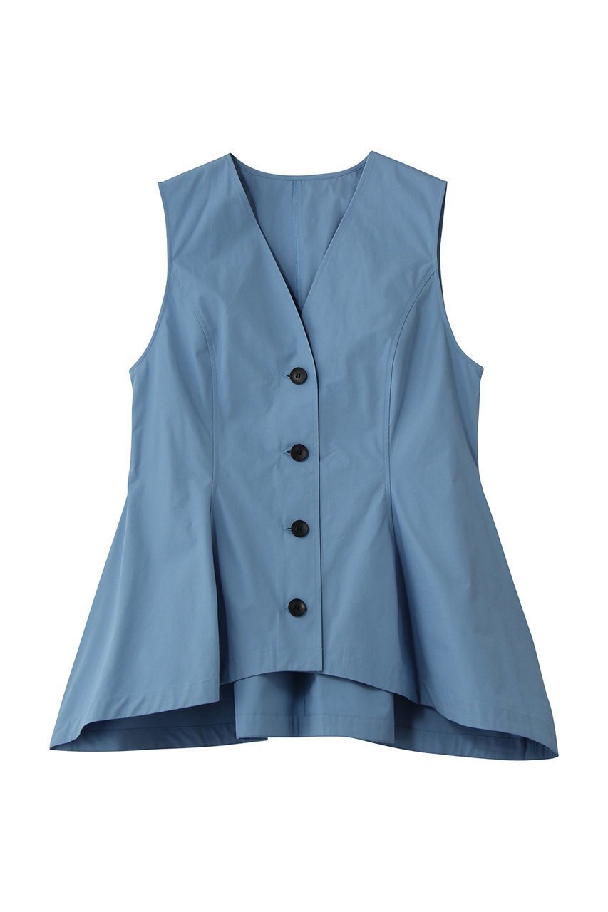 【アンクレイヴ/uncrave】のコットンクロスプレーン ペプラムジレブラウス インテリア・キッズ・メンズ・レディースファッション・服の通販 founy(ファニー) ファッション Fashion レディースファッション Fashion for Women アウター Coat / Outerwear Collection トップス・カットソー Cut & Sew Tops キャミソール&ノースリーブ Camisoles & Sleeveless Tops シャツ・ブラウス・オフィスカジュアル Elegant Blouses & Button-Ups ベスト&ジレ / 重ね着スタイル Vests & Gilets コルセット Corset, Bustier サテン Satin, Glossy Fabric シェイプ Shape, Slim Fit セットアップ Set-Up, Coordinated Outfit ノースリーブ Sleeveless, No-Sleeve ブロード Broadcloth, Fine Cotton ペプラム Peplum, Flared Hem サックス|ID: prp329100004918832 ipo3291000000036897790