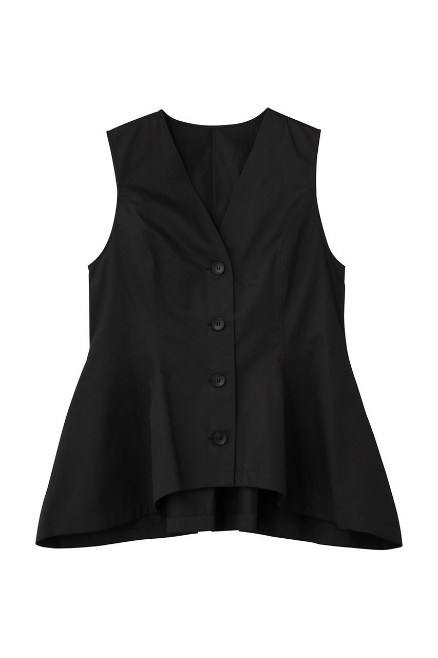 【アンクレイヴ/uncrave】のコットンクロスプレーン ペプラムジレブラウス インテリア・キッズ・メンズ・レディースファッション・服の通販 founy(ファニー) ファッション Fashion レディースファッション Fashion for Women アウター Coat / Outerwear Collection トップス・カットソー Cut & Sew Tops キャミソール&ノースリーブ Camisoles & Sleeveless Tops シャツ・ブラウス・オフィスカジュアル Elegant Blouses & Button-Ups ベスト&ジレ / 重ね着スタイル Vests & Gilets コルセット Corset, Bustier サテン Satin, Glossy Fabric シェイプ Shape, Slim Fit セットアップ Set-Up, Coordinated Outfit ノースリーブ Sleeveless, No-Sleeve ブロード Broadcloth, Fine Cotton ペプラム Peplum, Flared Hem ブラック|ID: prp329100004918832 ipo3291000000036897791