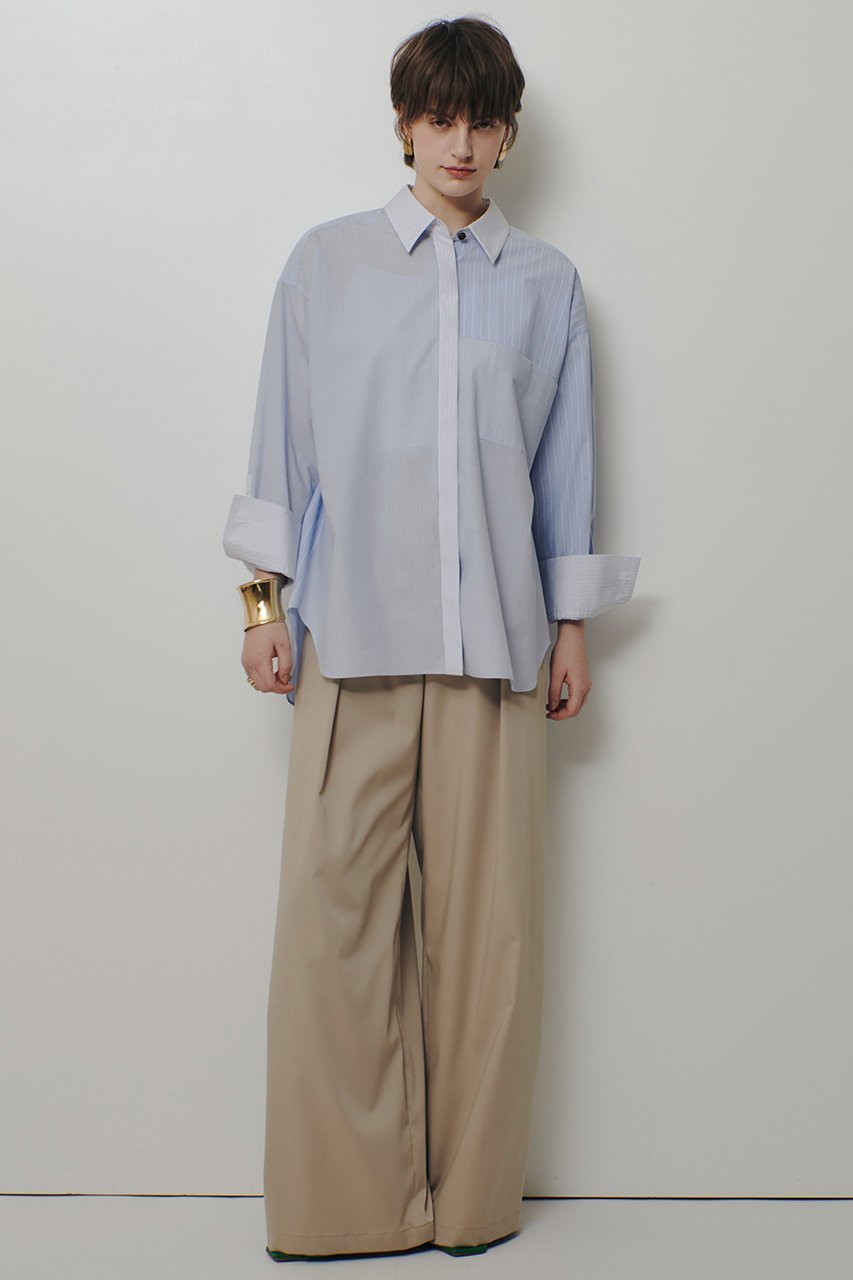 【アルアバイル/allureville】のクレイジーストライプシャツ 人気、トレンドファッション・服の通販 founy(ファニー) ファッション Fashion レディースファッション Fashion for Women トップス・カットソー Cut & Sew Tops シャツ・ブラウス・オフィスカジュアル Elegant Blouses & Button-Ups おすすめ Recommended / Our Picks ショルダー Shoulder, Shoulder Strap スリーブ Sleeve, Long Sleeve / Short Sleeve デニム Denim, Jeans Material ドロップ Drop Shoulder, Dropped Style パターン Pattern, Design Print パッチ Patch, Appliqué ボトム Bottoms, Lower Wear ポケット Pocket, Pocket Detail マニッシュ Mannish, Boyish ロング Long, Long-Length other-8|ID: prp329100004918836 ipo3291000000036897832