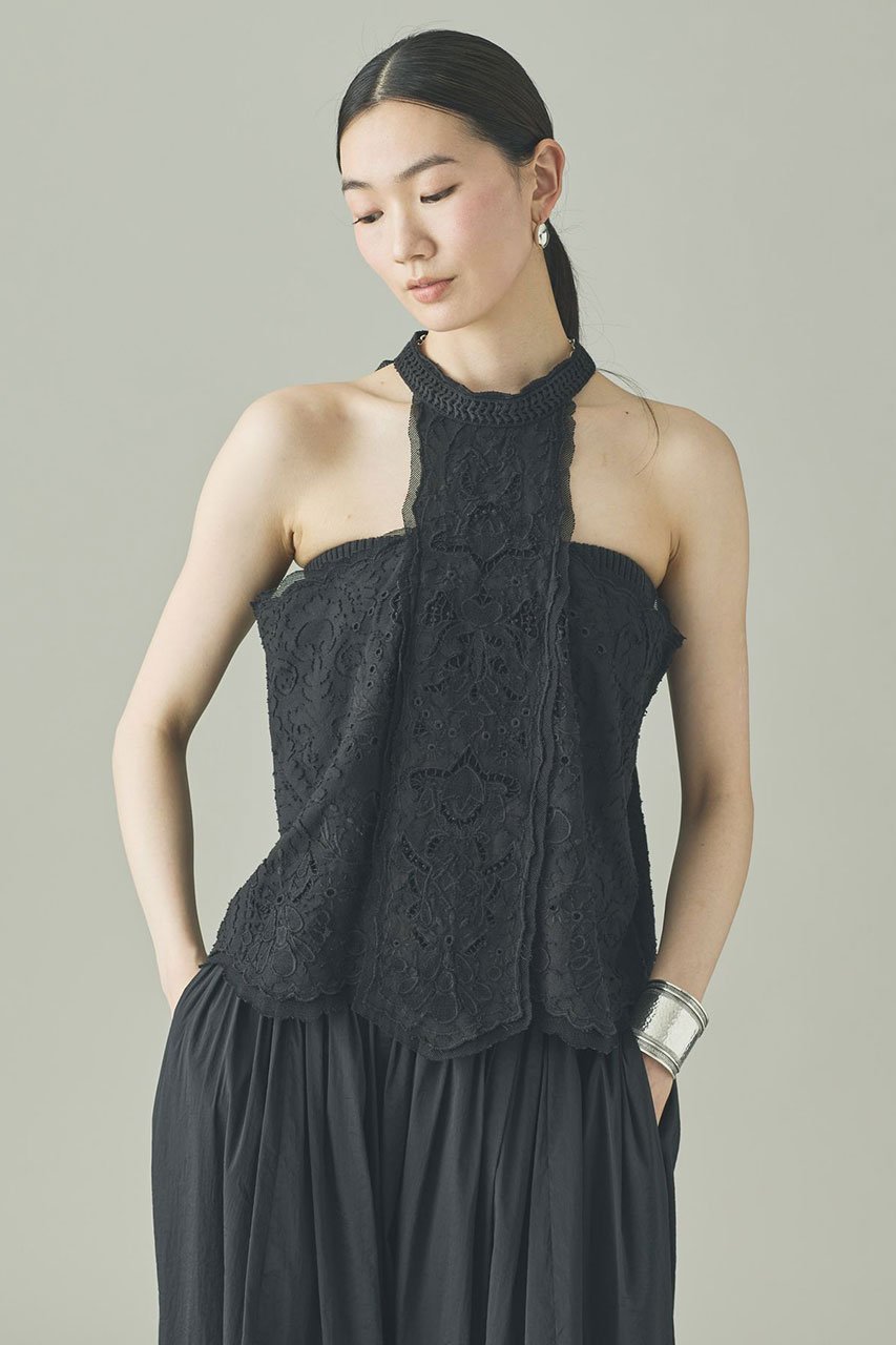 【カレンソロジー/Curensology】のジャカードエンブロイダリーブラウス インテリア・キッズ・メンズ・レディースファッション・服の通販 founy(ファニー) 　ファッション　Fashion　レディースファッション　Fashion for Women　トップス・カットソー　Cut & Sew Tops　キャミソール&ノースリーブ　Camisoles & Sleeveless Tops　シャツ・ブラウス・オフィスカジュアル　Elegant Blouses & Button-Ups　インド　Indian Textile　インナー　Innerwear　オーガンジー　Organza Fabric　ジャカード／ジャガード　Jacquard, Woven Pattern　チューブ　Tube, Tube Top　ノースリーブ　Sleeveless, No-Sleeve　フォルム　Silhouette, Form　フロント　Front, Front Design　メッシュ　Mesh, Net Fabric　リボン　Ribbon, Bow　ワーク　Workwear, Utility Style　再入荷　Restock / Back in Stock　ブラック|ID: prp329100004918841 ipo3291000000036897876