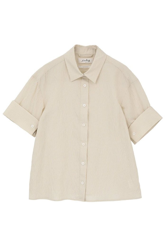 【マルティニーク/martinique】の【l heritage martinique】コージーストライプショートスリーブシャツ(セットアップ可) インテリア・キッズ・メンズ・レディースファッション・服の通販 founy(ファニー) https://founy.com/ ファッション Fashion レディースファッション Fashion for Women トップス・カットソー Cut & Sew Tops シャツ・ブラウス・オフィスカジュアル Elegant Blouses & Button-Ups カフス Cuff Design コンパクト Compact, Small Size ショート Short, Short Length ストライプ Stripe, Striped Pattern ストレート Straight, Straight Cut スリーブ Sleeve, Long Sleeve / Short Sleeve セットアップ Set-Up, Coordinated Outfit ダブル Double, Double-Breasted チェック Check, Plaid, Tartan バランス Balance, Style Balance パイピング Piping, Trim Design おすすめ Recommended / Our Picks |ID: prp329100004918843 ipo3291000000037240957