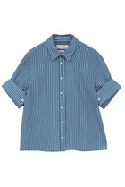 【マルティニーク/martinique】の【l heritage martinique】コージーストライプショートスリーブシャツ(セットアップ可) ブルー|ID: prp329100004918843 ipo3291000000037240960