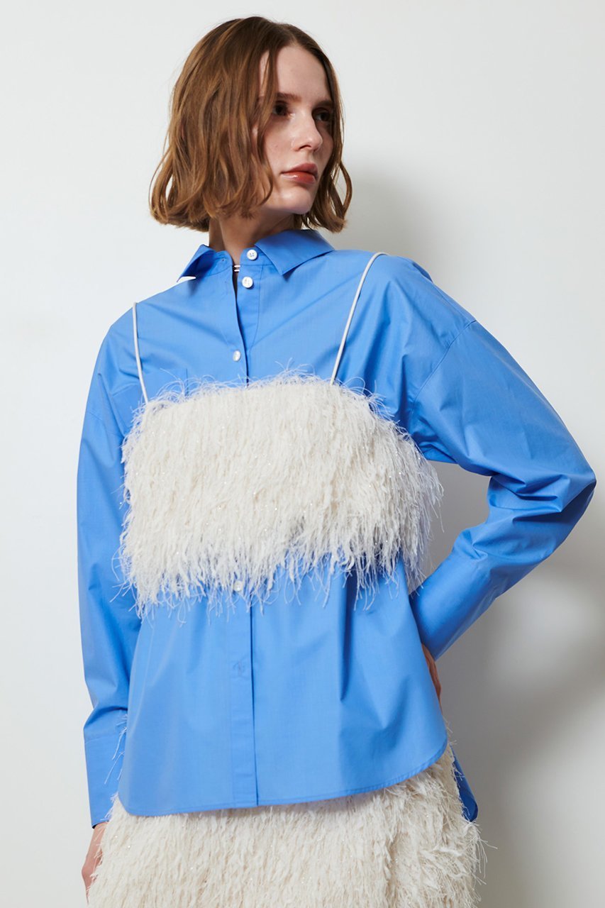 【アルアバイル/allureville】のフェザービスチェ 人気、トレンドファッション・服の通販 founy(ファニー) 　ファッション　Fashion　レディースファッション　Fashion for Women　トップス・カットソー　Cut & Sew Tops　キャミソール&ノースリーブ　Camisoles & Sleeveless Tops　シャツ・ブラウス・オフィスカジュアル　Elegant Blouses & Button-Ups　ビスチェ　Bustiers & Corset Tops / Layered Bustier Style　インナー　Innerwear　シンプル　Simple, Minimal　タートルネック　Turtleneck, High Neck　デニム　Denim, Jeans Material　ノースリーブ　Sleeveless, No-Sleeve　パーティ　Party, Party Style　エレガント 上品　Elegant　冬　Winter / This Winter　other-7|ID: prp329100004918846 ipo3291000000036897915