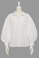 【デイジーリン/DAISY LIN】のWashable Taffeta Blouse”Daisy Puff” 人気、トレンドファッション・服の通販 founy(ファニー) ファッション Fashion レディースファッション Fashion for Women トップス・カットソー Cut & Sew Tops シャツ・ブラウス・オフィスカジュアル Elegant Blouses & Button-Ups ギャザー Gathered, Ruffled スリット Slit, Slit Detail スリーブ Sleeve, Long Sleeve / Short Sleeve バランス Balance, Style Balance フォルム Silhouette, Form ロング Long, Long-Length エレガント 上品 Elegant 洗える Machine Washable |ID:prp329100004918849