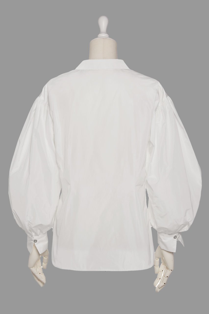 【デイジーリン/DAISY LIN】のWashable Taffeta Blouse”Daisy Puff” 人気、トレンドファッション・服の通販 founy(ファニー) 　ファッション　Fashion　レディースファッション　Fashion for Women　トップス・カットソー　Cut & Sew Tops　シャツ・ブラウス・オフィスカジュアル　Elegant Blouses & Button-Ups　ギャザー　Gathered, Ruffled　スリット　Slit, Slit Detail　スリーブ　Sleeve, Long Sleeve / Short Sleeve　バランス　Balance, Style Balance　フォルム　Silhouette, Form　ロング　Long, Long-Length　エレガント 上品　Elegant　洗える　Machine Washable　other-3|ID: prp329100004918849 ipo3291000000036897938