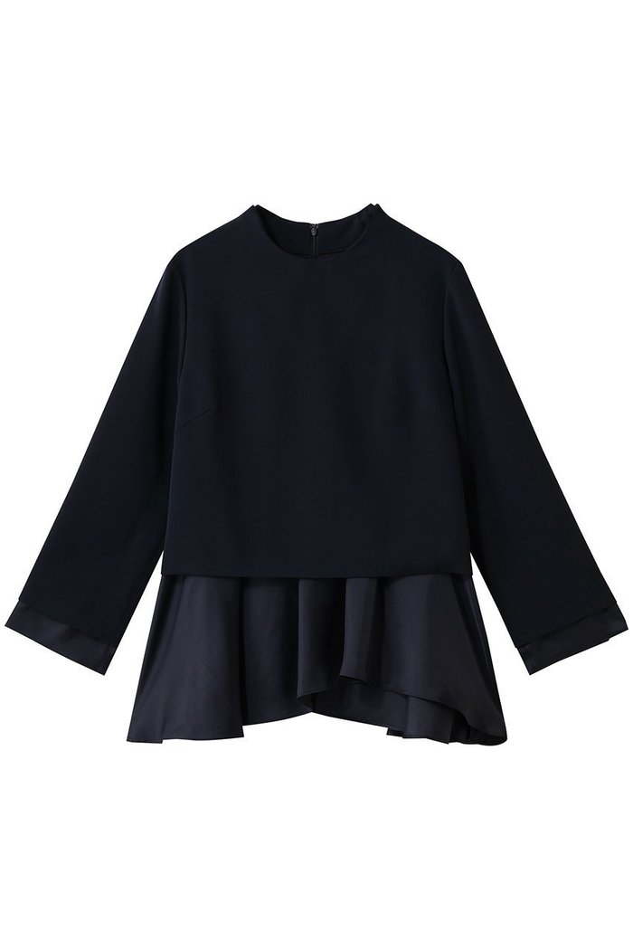 【ランバン オン ブルー/LANVIN en Bleu】のトリアセテートコンビブラウス インテリア・キッズ・メンズ・レディースファッション・服の通販 founy(ファニー) https://founy.com/ ファッション Fashion レディースファッション Fashion for Women トップス・カットソー Cut & Sew Tops シャツ・ブラウス・オフィスカジュアル Elegant Blouses & Button-Ups コンビ Combo, Combination Style スリーブ Sleeve, Long Sleeve / Short Sleeve ロング Long, Long-Length |ID: prp329100004918854 ipo3291000000036897975