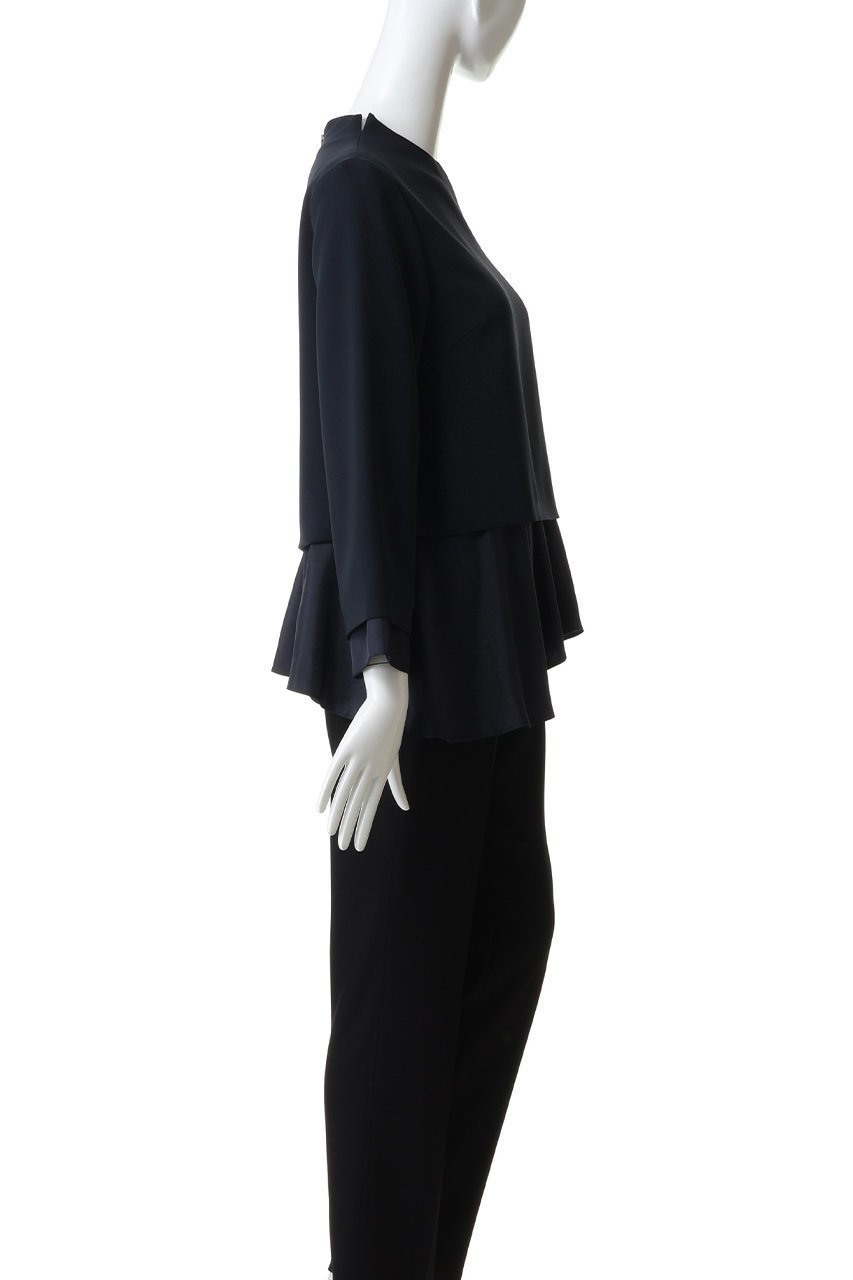 【ランバン オン ブルー/LANVIN en Bleu】のトリアセテートコンビブラウス 人気、トレンドファッション・服の通販 founy(ファニー) 　ファッション　Fashion　レディースファッション　Fashion for Women　トップス・カットソー　Cut & Sew Tops　シャツ・ブラウス・オフィスカジュアル　Elegant Blouses & Button-Ups　コンビ　Combo, Combination Style　スリーブ　Sleeve, Long Sleeve / Short Sleeve　ロング　Long, Long-Length　other-3|ID: prp329100004918854 ipo3291000000036897980