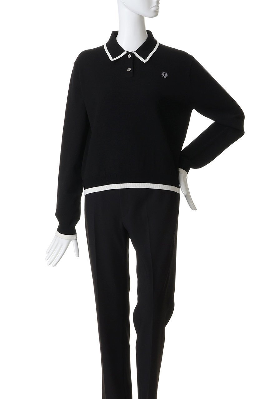 【オブシディアン/OBSIDIAN】の14G KNIT POLO SHIRTS 人気、トレンドファッション・服の通販 founy(ファニー) 　ファッション　Fashion　レディースファッション　Fashion for Women　トップス・カットソー　Cut & Sew Tops　ニット　Knit Tops & Sweaters　シャツ・ブラウス・オフィスカジュアル　Elegant Blouses & Button-Ups　ポロシャツ・きれいめカジュアル　Smart-Casual Polo Tops　ゴルフ　Golf　スポーティ　Sporty, Casual Athletic　ポロシャツ　Polo Shirt, Collared Tee　エレガント 上品　Elegant　other-2|ID: prp329100004918856 ipo3291000000036897995