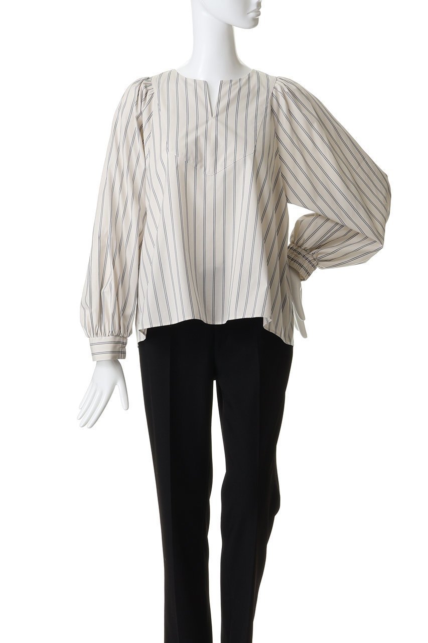 【プレインピープル/PLAIN PEOPLE】のコットンスキッパーブラウス 人気、トレンドファッション・服の通販 founy(ファニー) 　ファッション　Fashion　レディースファッション　Fashion for Women　トップス・カットソー　Cut & Sew Tops　シャツ・ブラウス・オフィスカジュアル　Elegant Blouses & Button-Ups　ギャザー　Gathered, Ruffled　スリーブ　Sleeve, Long Sleeve / Short Sleeve　ハイネック　High Neck, Mock Neck　フェミニン　Feminine, Girly　フレア　Flare, Flared　ロング　Long, Long-Length　other-2|ID: prp329100004918860 ipo3291000000036898031