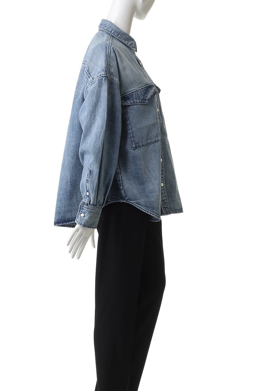 【サードマガジン/THIRD MAGAZINE】のデニム2WAYボクシーシャツ 人気、トレンドファッション・服の通販 founy(ファニー) 　ファッション　Fashion　レディースファッション　Fashion for Women　トップス・カットソー　Cut & Sew Tops　シャツ・ブラウス・オフィスカジュアル　Elegant Blouses & Button-Ups　スリーブ　Sleeve, Long Sleeve / Short Sleeve　デニム　Denim, Jeans Material　ブリーチ　Bleach, Washed Finish　ロング　Long, Long-Length　other-3|ID: prp329100004918863 ipo3291000000036898055