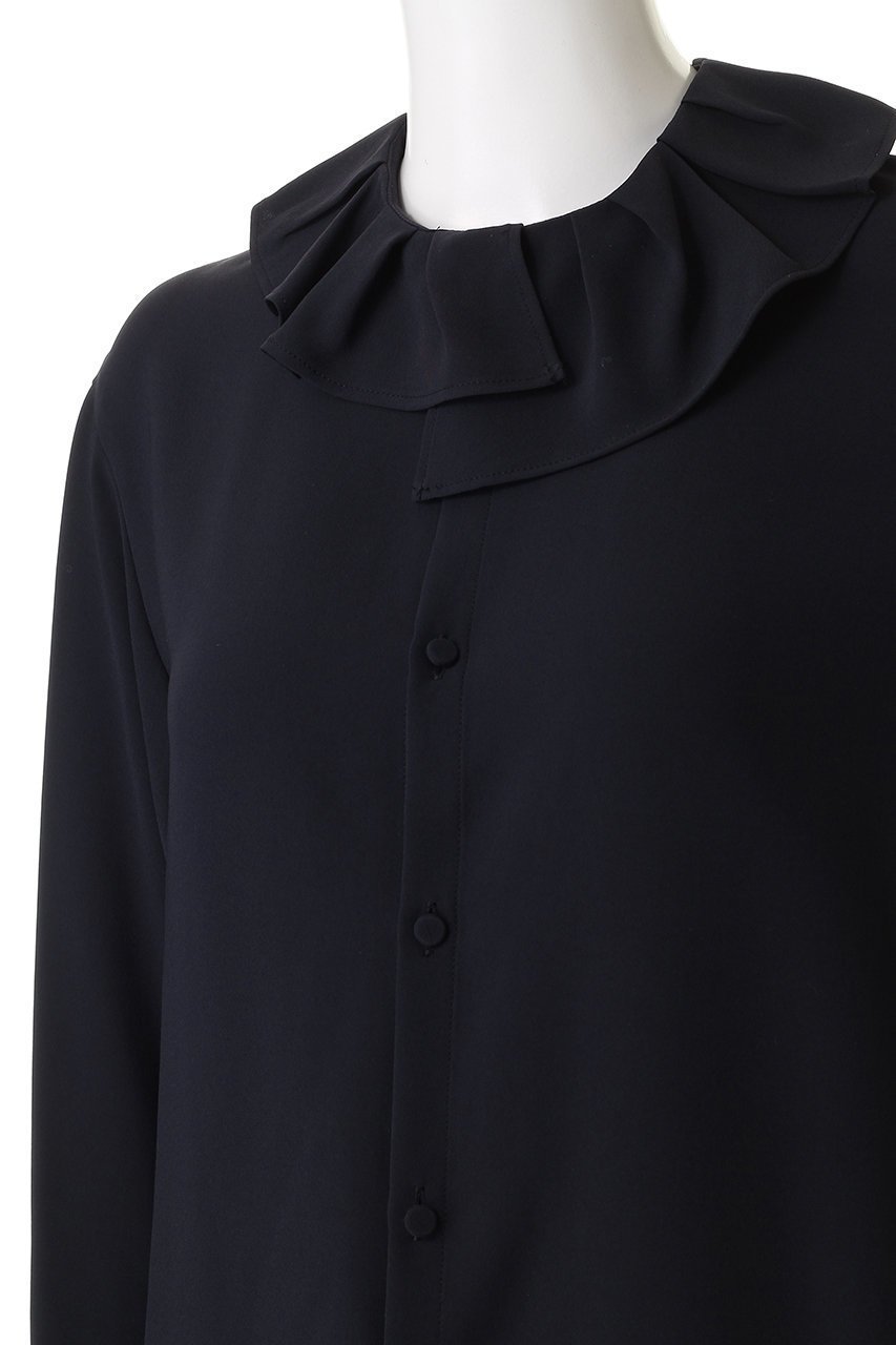 【マルティニーク/martinique】のアシンメトリーカラーブラウス 人気、トレンドファッション・服の通販 founy(ファニー) 　ファッション　Fashion　レディースファッション　Fashion for Women　トップス・カットソー　Cut & Sew Tops　シャツ・ブラウス・オフィスカジュアル　Elegant Blouses & Button-Ups　スリーブ　Sleeve, Long Sleeve / Short Sleeve　フリル　Frill, Ruffle　ロング　Long, Long-Length　other-5|ID: prp329100004918866 ipo3291000000036898083