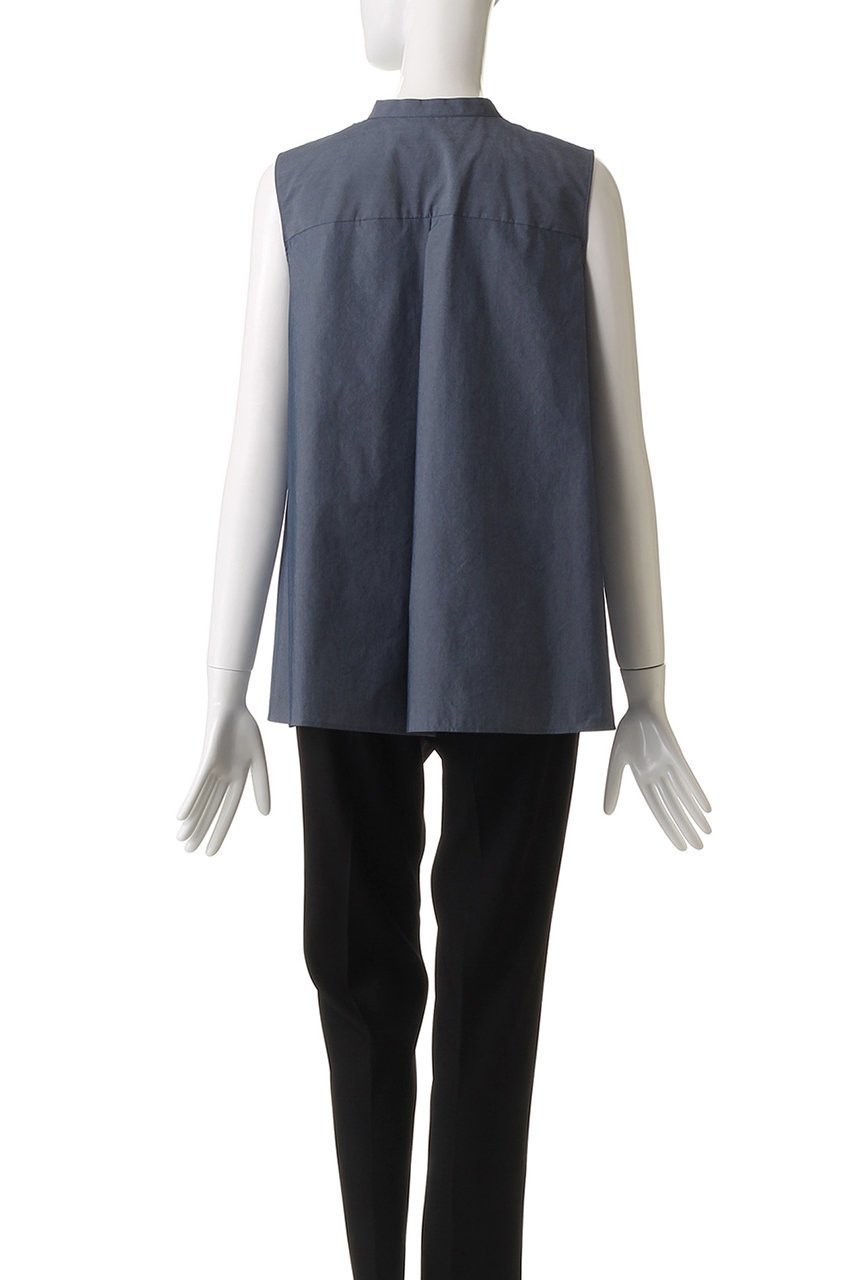 【アナイ/ANAYI】のタイプライターノースリフリル ブラウス 人気、トレンドファッション・服の通販 founy(ファニー) 　ファッション　Fashion　レディースファッション　Fashion for Women　トップス・カットソー　Cut & Sew Tops　キャミソール&ノースリーブ　Camisoles & Sleeveless Tops　シャツ・ブラウス・オフィスカジュアル　Elegant Blouses & Button-Ups　おすすめ　Recommended / Our Picks　ストライプ　Stripe, Striped Pattern　タイプライター　Typewriter Fabric, Crisp Cotton　ノースリーブ　Sleeveless, No-Sleeve　フリル　Frill, Ruffle　フレア　Flare, Flared　フロント　Front, Front Design　ボトム　Bottoms, Lower Wear　無地　Plain, Solid Color　other-4|ID: prp329100004918867 ipo3291000000036898089