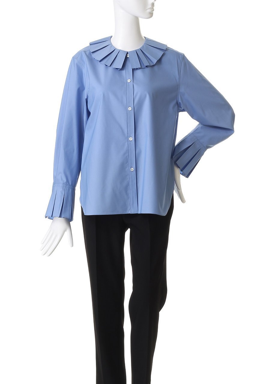 【デパリエ/DEPAREILLE】のコットンポリプリーツブラウス 人気、トレンドファッション・服の通販 founy(ファニー) 　ファッション　Fashion　レディースファッション　Fashion for Women　トップス・カットソー　Cut & Sew Tops　シャツ・ブラウス・オフィスカジュアル　Elegant Blouses & Button-Ups　おすすめ　Recommended / Our Picks　カフス　Cuff Design　カーディガン　Cardigan, Knitwear　ジャケット　Jacket, Outerwear　スリーブ　Sleeve, Long Sleeve / Short Sleeve　プリーツ　Pleats, Pleated　ロング　Long, Long-Length　other-2|ID: prp329100004918870 ipo3291000000036898134