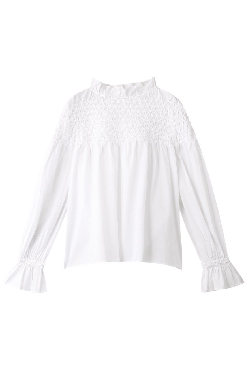 【マーレット/MERLETTE】のMAJORELLEブラウス インテリア・キッズ・メンズ・レディースファッション・服の通販 founy(ファニー) 　ファッション　Fashion　レディースファッション　Fashion for Women　トップス・カットソー　Cut & Sew Tops　シャツ・ブラウス・オフィスカジュアル　Elegant Blouses & Button-Ups　スリーブ　Sleeve, Long Sleeve / Short Sleeve　パーティ　Party, Party Style　フリル　Frill, Ruffle　ヨーク　Yoke, Yoke Design　ロング　Long, Long-Length　定番　Standard, Basic Item　ホワイト|ID: prp329100004918871 ipo3291000000036898149