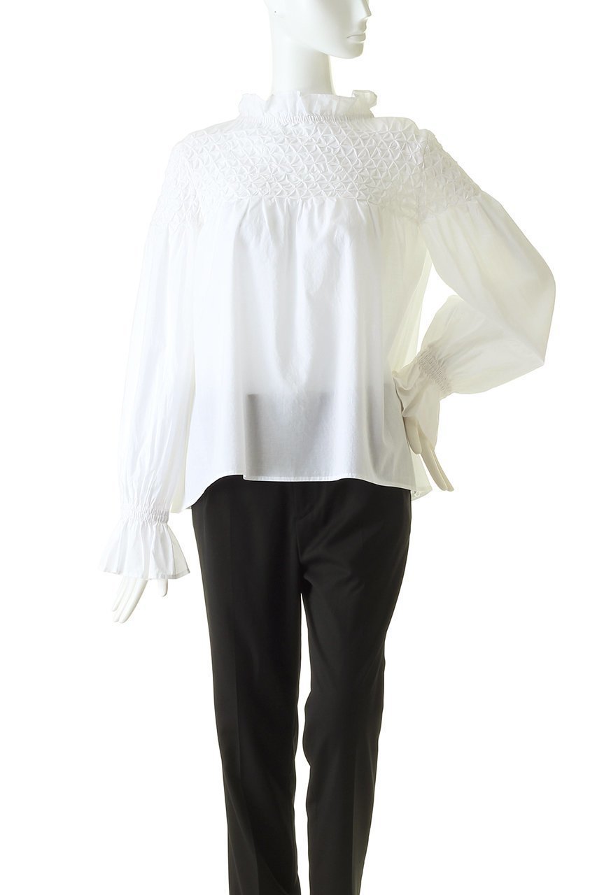 【マーレット/MERLETTE】のMAJORELLEブラウス 人気、トレンドファッション・服の通販 founy(ファニー) 　ファッション　Fashion　レディースファッション　Fashion for Women　トップス・カットソー　Cut & Sew Tops　シャツ・ブラウス・オフィスカジュアル　Elegant Blouses & Button-Ups　スリーブ　Sleeve, Long Sleeve / Short Sleeve　パーティ　Party, Party Style　フリル　Frill, Ruffle　ヨーク　Yoke, Yoke Design　ロング　Long, Long-Length　定番　Standard, Basic Item　other-2|ID: prp329100004918871 ipo3291000000036898150