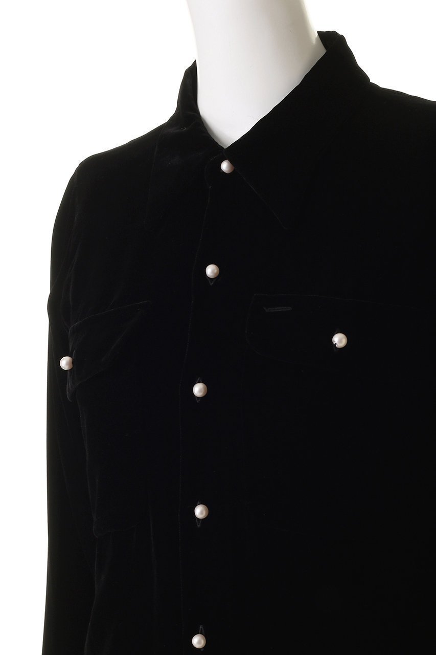 【マディソンブルー/MADISONBLUE】のMADAME WORK SH VELVET MADAME ワークシャツ 人気、トレンドファッション・服の通販 founy(ファニー) 　ファッション　Fashion　レディースファッション　Fashion for Women　トップス・カットソー　Cut & Sew Tops　シャツ・ブラウス・オフィスカジュアル　Elegant Blouses & Button-Ups　スリーブ　Sleeve, Long Sleeve / Short Sleeve　ドレープ　Drape, Draping Fabric　バランス　Balance, Style Balance　パール　Pearl, Pearl Accent　フラップ　Flap, Flap Pocket　ベルベット　Velvet, Velvety　ロング　Long, Long-Length　ワーク　Workwear, Utility Style　エレガント 上品　Elegant　other-5|ID: prp329100004918873 ipo3291000000036898169