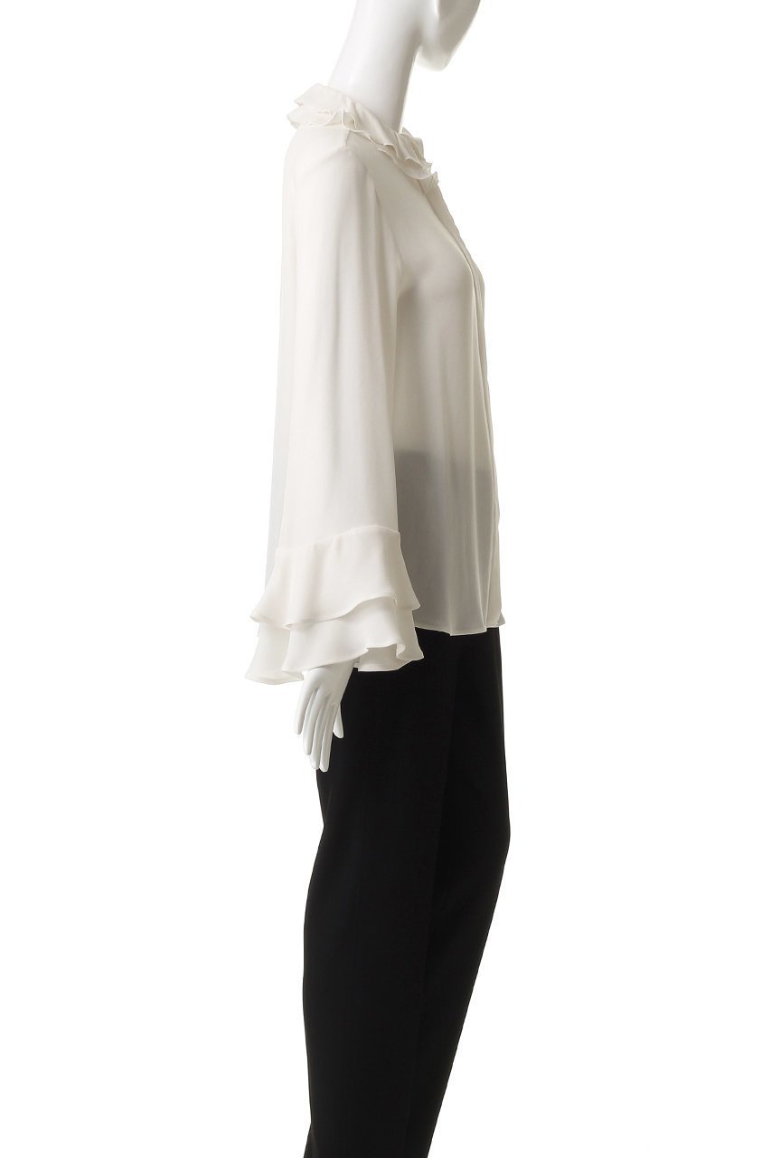 【ジェイドット/j.】のドレープアセテートフリルブラウス 人気、トレンドファッション・服の通販 founy(ファニー) ファッション Fashion レディースファッション Fashion for Women トップス・カットソー Cut & Sew Tops シャツ・ブラウス・オフィスカジュアル Elegant Blouses & Button-Ups スラックス Slacks, Dress Pants スリーブ Sleeve, Long Sleeve / Short Sleeve デニム Denim, Jeans Material ドレープ Drape, Draping Fabric フリル Frill, Ruffle フレア Flare, Flared ロング Long, Long-Length other-3|ID: prp329100004918875 ipo3291000000036898184