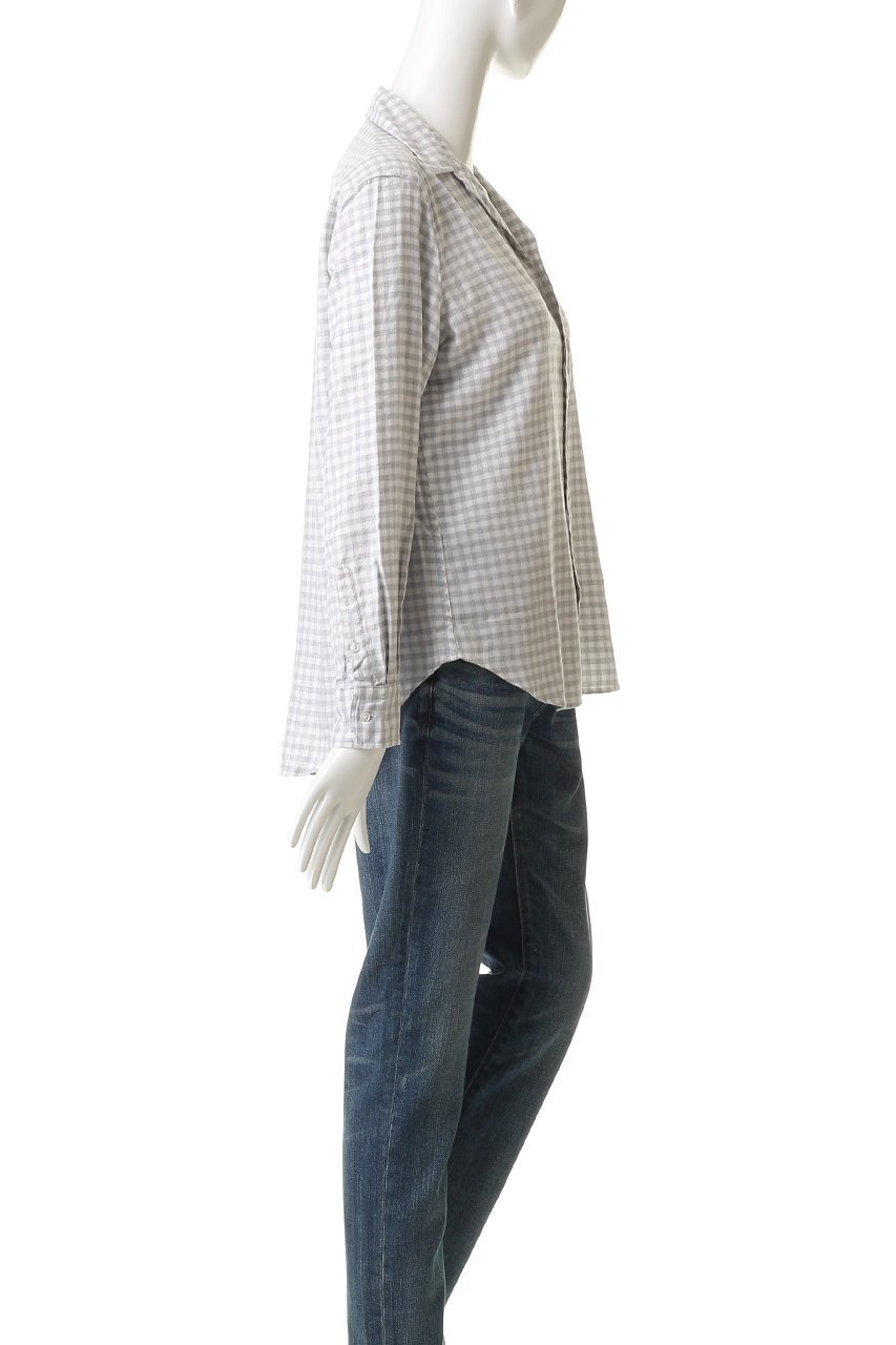 【フランク&アイリーン/Frank&Eileen】のEILEEN イタリアンコットン グレー ミニチェック シャツ 人気、トレンドファッション・服の通販 founy(ファニー) 　ファッション　Fashion　レディースファッション　Fashion for Women　トップス・カットソー　Cut & Sew Tops　シャツ・ブラウス・オフィスカジュアル　Elegant Blouses & Button-Ups　スリーブ　Sleeve, Long Sleeve / Short Sleeve　チェック　Check, Plaid, Tartan　ボトム　Bottoms, Lower Wear　ポケット　Pocket, Pocket Detail　ロング　Long, Long-Length　other-3|ID: prp329100004918881 ipo3291000000036898231