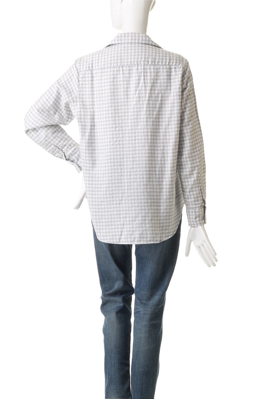 【フランク&アイリーン/Frank&Eileen】のEILEEN イタリアンコットン グレー ミニチェック シャツ 人気、トレンドファッション・服の通販 founy(ファニー) 　ファッション　Fashion　レディースファッション　Fashion for Women　トップス・カットソー　Cut & Sew Tops　シャツ・ブラウス・オフィスカジュアル　Elegant Blouses & Button-Ups　スリーブ　Sleeve, Long Sleeve / Short Sleeve　チェック　Check, Plaid, Tartan　ボトム　Bottoms, Lower Wear　ポケット　Pocket, Pocket Detail　ロング　Long, Long-Length　other-4|ID: prp329100004918881 ipo3291000000036898232