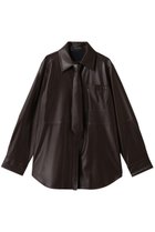 【メゾンスペシャル/MAISON SPECIAL】のsynthetic Leather Tie Shirt/フェイクレザーネクタイシャツ 人気、トレンドファッション・服の通販 founy(ファニー) ファッション Fashion レディースファッション Fashion for Women トップス・カットソー Cut & Sew Tops シャツ・ブラウス・オフィスカジュアル Elegant Blouses & Button-Ups インナー Innerwear スリーブ Sleeve, Long Sleeve / Short Sleeve フェイクレザー Faux Leather, PU Leather マニッシュ Mannish, Boyish ロング Long, Long-Length エレガント 上品 Elegant 冬 Winter / This Winter thumbnail BRN(ブラウン)|ID: prp329100004918883 ipo3291000000036898245