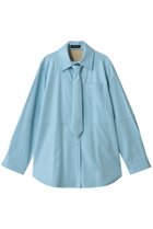 【メゾンスペシャル/MAISON SPECIAL】のsynthetic Leather Tie Shirt/フェイクレザーネクタイシャツ 人気、トレンドファッション・服の通販 founy(ファニー) ファッション Fashion レディースファッション Fashion for Women トップス・カットソー Cut & Sew Tops シャツ・ブラウス・オフィスカジュアル Elegant Blouses & Button-Ups インナー Innerwear スリーブ Sleeve, Long Sleeve / Short Sleeve フェイクレザー Faux Leather, PU Leather マニッシュ Mannish, Boyish ロング Long, Long-Length エレガント 上品 Elegant 冬 Winter / This Winter thumbnail BLU(ブルー)|ID: prp329100004918883 ipo3291000000036898247