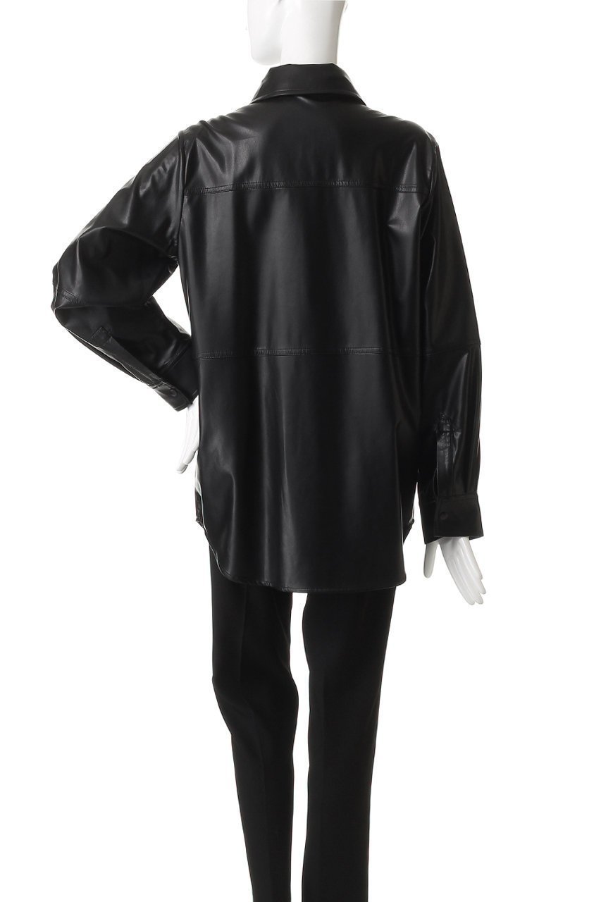 【メゾンスペシャル/MAISON SPECIAL】のsynthetic Leather Tie Shirt/フェイクレザーネクタイシャツ 人気、トレンドファッション・服の通販 founy(ファニー) 　ファッション　Fashion　レディースファッション　Fashion for Women　トップス・カットソー　Cut & Sew Tops　シャツ・ブラウス・オフィスカジュアル　Elegant Blouses & Button-Ups　インナー　Innerwear　スリーブ　Sleeve, Long Sleeve / Short Sleeve　フェイクレザー　Faux Leather, PU Leather　マニッシュ　Mannish, Boyish　ロング　Long, Long-Length　エレガント 上品　Elegant　冬　Winter / This Winter　other-4|ID: prp329100004918883 ipo3291000000036898250