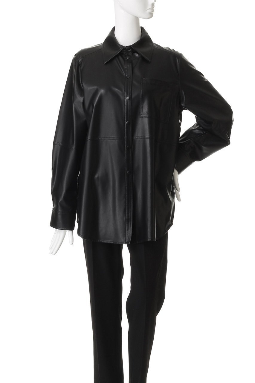 【メゾンスペシャル/MAISON SPECIAL】のsynthetic Leather Tie Shirt/フェイクレザーネクタイシャツ 人気、トレンドファッション・服の通販 founy(ファニー) 　ファッション　Fashion　レディースファッション　Fashion for Women　トップス・カットソー　Cut & Sew Tops　シャツ・ブラウス・オフィスカジュアル　Elegant Blouses & Button-Ups　インナー　Innerwear　スリーブ　Sleeve, Long Sleeve / Short Sleeve　フェイクレザー　Faux Leather, PU Leather　マニッシュ　Mannish, Boyish　ロング　Long, Long-Length　エレガント 上品　Elegant　冬　Winter / This Winter　other-6|ID: prp329100004918883 ipo3291000000036898252