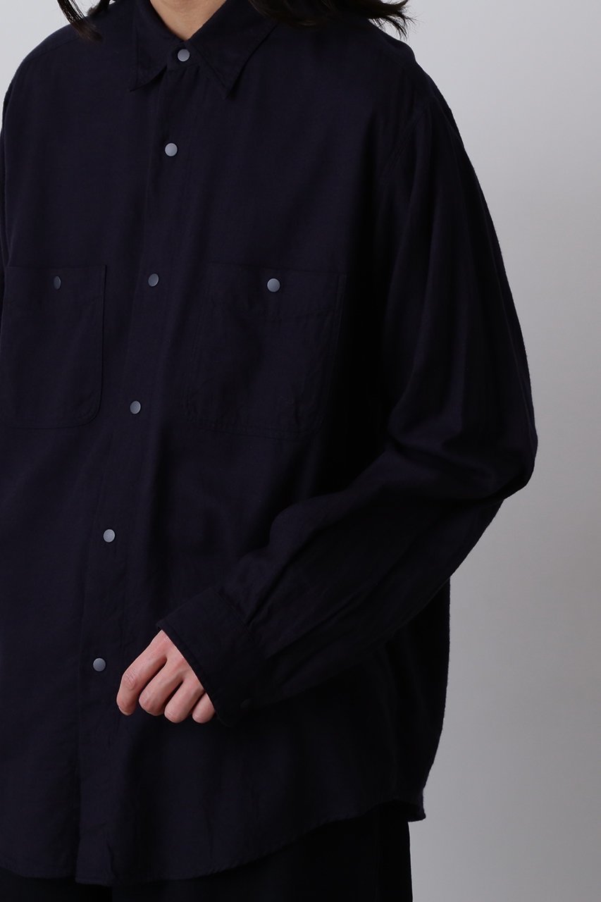 【イレーヴ/YLEVE】の【UNISEX】【Y】BRUSHED オーガニック コットン テンセル スナップ シャツ 人気、トレンドファッション・服の通販 founy(ファニー) 　ファッション　Fashion　レディースファッション　Fashion for Women　トップス・カットソー　Cut & Sew Tops　シャツ・ブラウス・オフィスカジュアル　Elegant Blouses & Button-Ups　ユニセックス　Unisex, Genderless　オーガニック　Organic Cotton　スリーブ　Sleeve, Long Sleeve / Short Sleeve　ロング　Long, Long-Length　other-7|ID: prp329100004918884 ipo3291000000036898262