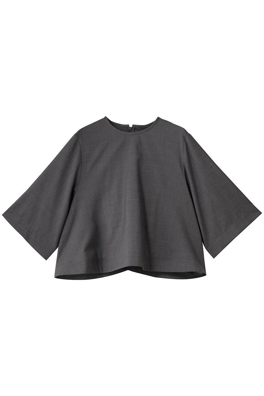 【オブリオ/AUBRIOT】のウーステッド テントトップス インテリア・キッズ・メンズ・レディースファッション・服の通販 founy(ファニー) 　ファッション　Fashion　レディースファッション　Fashion for Women　トップス・カットソー　Cut & Sew Tops　シャツ・ブラウス・オフィスカジュアル　Elegant Blouses & Button-Ups　イタリア　Italy　コンパクト　Compact, Small Size　ショート　Short, Short Length　スリーブ　Sleeve, Long Sleeve / Short Sleeve　スーツ　Suit, Formalwear　セットアップ　Set-Up, Coordinated Outfit　バランス　Balance, Style Balance　フレア　Flare, Flared　ペンシル　Pencil, Pencil Skirt　マニッシュ　Mannish, Boyish　メンズ　Men's, Menswear　チャコールグレー|ID: prp329100004918888 ipo3291000000036898290