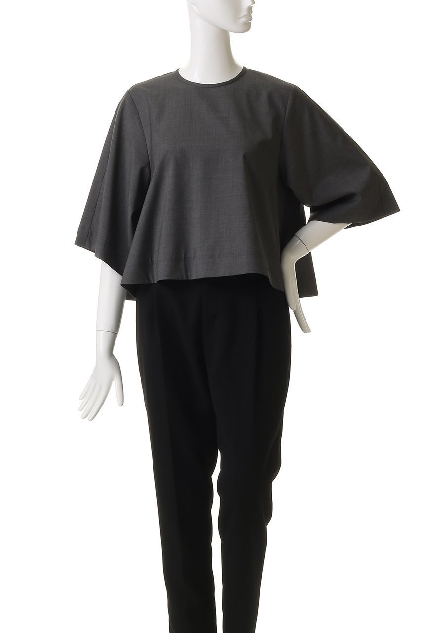 【オブリオ/AUBRIOT】のウーステッド テントトップス 人気、トレンドファッション・服の通販 founy(ファニー) 　ファッション　Fashion　レディースファッション　Fashion for Women　トップス・カットソー　Cut & Sew Tops　シャツ・ブラウス・オフィスカジュアル　Elegant Blouses & Button-Ups　イタリア　Italy　コンパクト　Compact, Small Size　ショート　Short, Short Length　スリーブ　Sleeve, Long Sleeve / Short Sleeve　スーツ　Suit, Formalwear　セットアップ　Set-Up, Coordinated Outfit　バランス　Balance, Style Balance　フレア　Flare, Flared　ペンシル　Pencil, Pencil Skirt　マニッシュ　Mannish, Boyish　メンズ　Men's, Menswear　other-2|ID: prp329100004918888 ipo3291000000036898292