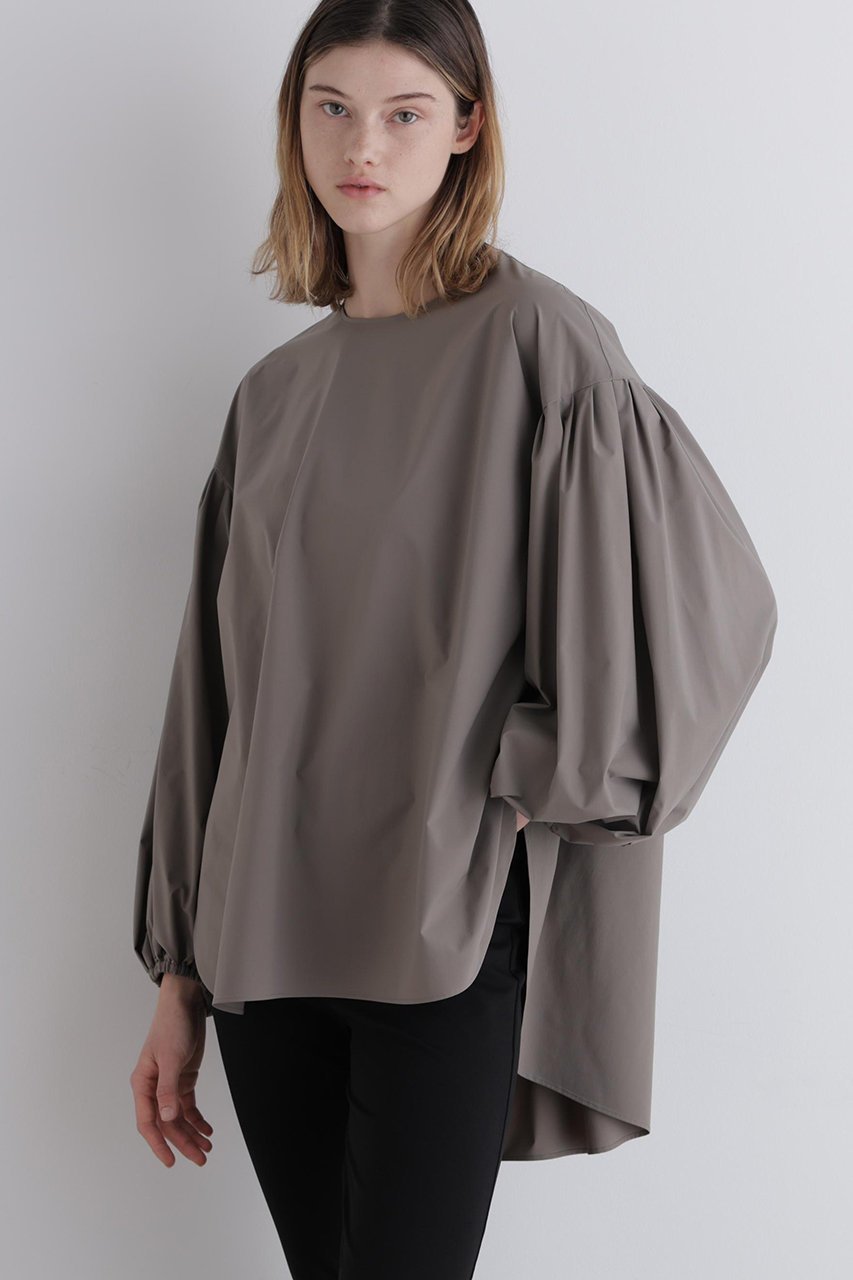 【ル フィル/LE PHIL】のSOLOTEXギャザーブラウス 人気、トレンドファッション・服の通販 founy(ファニー) 　ファッション　Fashion　レディースファッション　Fashion for Women　トップス・カットソー　Cut & Sew Tops　シャツ・ブラウス・オフィスカジュアル　Elegant Blouses & Button-Ups　ギャザー　Gathered, Ruffled　シンプル　Simple, Minimal　ストレッチ　Stretch, Stretchy Fabric　スリーブ　Sleeve, Long Sleeve / Short Sleeve　フォルム　Silhouette, Form　フロント　Front, Front Design　ブラウジング　Blouson Silhouette, Cinched Waist　ロング　Long, Long-Length　再入荷　Restock / Back in Stock　other-2|ID: prp329100004918889 ipo3291000000036898303