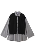 【ナゴンスタンス/nagonstans】のknit combination shirt/シャツ Black|ID: prp329100004918891 ipo3291000000036898314