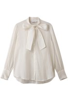 【ジェイドット/j.】の綿シルクオーガンジーボウタイブラウス 人気、トレンドファッション・服の通販 founy(ファニー) ファッション Fashion レディースファッション Fashion for Women トップス・カットソー Cut & Sew Tops シャツ・ブラウス・オフィスカジュアル Elegant Blouses & Button-Ups エレガント 上品 Elegant シアー Sheer, See-Through シルク Silk, 100% Silk スラックス Slacks, Dress Pants スリーブ Sleeve, Long Sleeve / Short Sleeve デニム Denim, Jeans Material フェミニン Feminine, Girly ロング Long, Long-Length thumbnail ホワイト|ID: prp329100004918894 ipo3291000000036898336