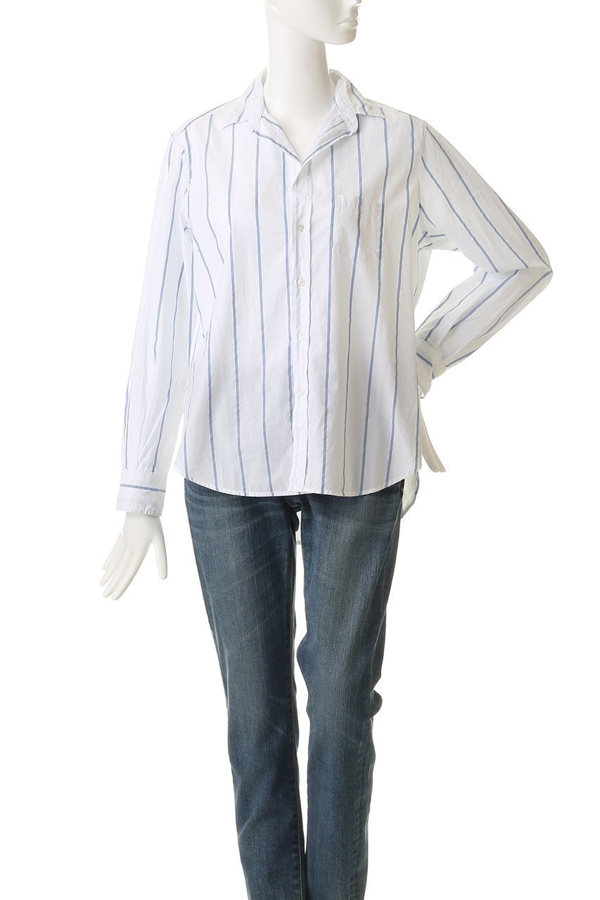 【フランク&アイリーン/Frank&Eileen】のEILEEN イタリアンコットン ブルーストライプ シャツ 人気、トレンドファッション・服の通販 founy(ファニー) 　ファッション　Fashion　レディースファッション　Fashion for Women　トップス・カットソー　Cut & Sew Tops　シャツ・ブラウス・オフィスカジュアル　Elegant Blouses & Button-Ups　ストライプ　Stripe, Striped Pattern　スリーブ　Sleeve, Long Sleeve / Short Sleeve　ロング　Long, Long-Length　other-2|ID: prp329100004918900 ipo3291000000036898387