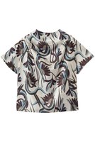 【エムフィル/M Fil】のテールプリント ドレープブラウス 人気、トレンドファッション・服の通販 founy(ファニー) ファッション Fashion レディースファッション Fashion for Women トップス・カットソー Cut & Sew Tops シャツ・ブラウス・オフィスカジュアル Elegant Blouses & Button-Ups アシンメトリー Asymmetrical Style ショート Short, Short Length スリーブ Sleeve, Long Sleeve / Short Sleeve プリント Print, Printed Pattern |ID:prp329100004918906