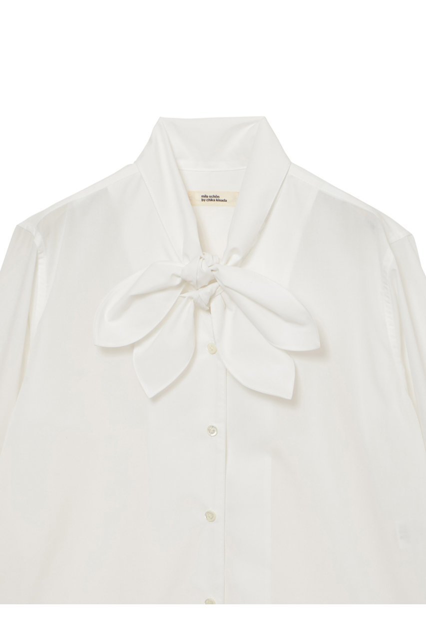 【ミラ ショーン バイ チカ キサダ/mila schon by chika kisada】のダブルリボンブラウス 人気、トレンドファッション・服の通販 founy(ファニー) 　ファッション　Fashion　レディースファッション　Fashion for Women　トップス・カットソー　Cut & Sew Tops　シャツ・ブラウス・オフィスカジュアル　Elegant Blouses & Button-Ups　スカーフ　Scarf, Neckwear　スリーブ　Sleeve, Long Sleeve / Short Sleeve　ダブル　Double, Double-Breasted　フェミニン　Feminine, Girly　リボン　Ribbon, Bow　ロング　Long, Long-Length　other-3|ID: prp329100004918907 ipo3291000000036898432