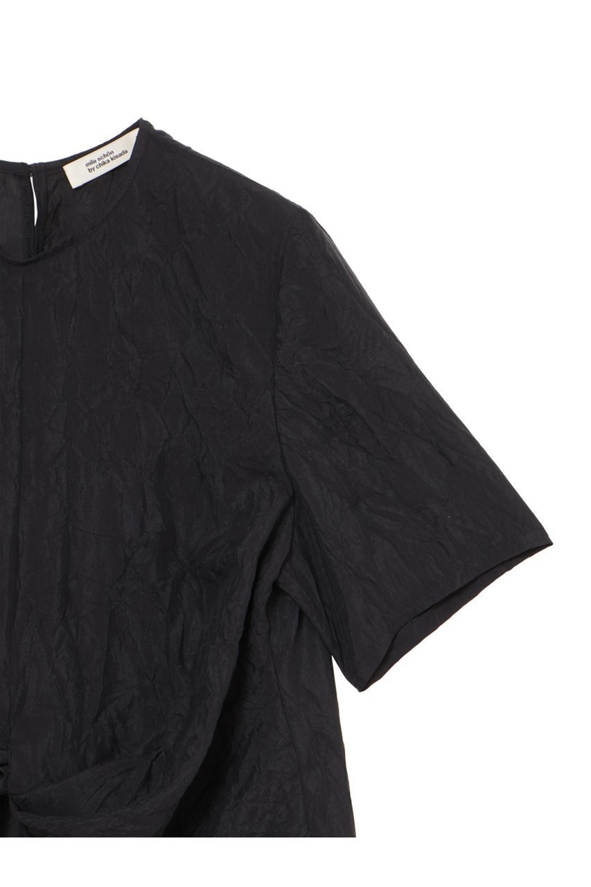 【ミラ ショーン バイ チカ キサダ/mila schon by chika kisada】のシルク混クリンクルクロスTブラウス 人気、トレンドファッション・服の通販 founy(ファニー) 　ファッション　Fashion　レディースファッション　Fashion for Women　トップス・カットソー　Cut & Sew Tops　シャツ・ブラウス・オフィスカジュアル　Elegant Blouses & Button-Ups　おすすめ　Recommended / Our Picks　ギャザー　Gathered, Ruffled　ショート　Short, Short Length　シルク　Silk, 100% Silk　スリーブ　Sleeve, Long Sleeve / Short Sleeve　セットアップ　Set-Up, Coordinated Outfit　ドレス　Dress, One-Piece　フロント　Front, Front Design　旅行　Travel　other-4|ID: prp329100004918908 ipo3291000000036898449