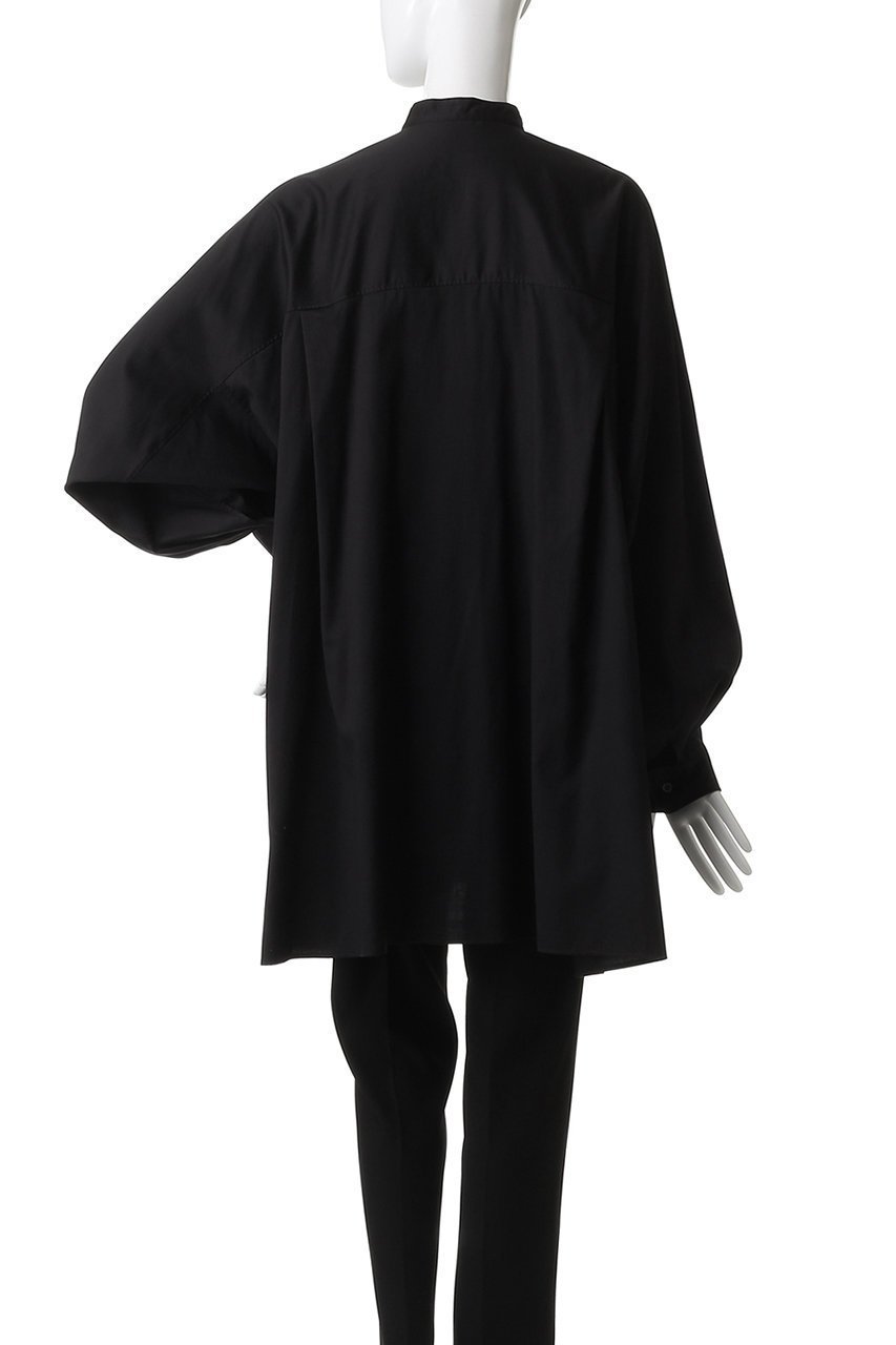 【グラフペーパー/Graphpaper】のSilicon Poplin Deep Slit Band Collar Shirt/シャツ 人気、トレンドファッション・服の通販 founy(ファニー) 　ファッション　Fashion　レディースファッション　Fashion for Women　トップス・カットソー　Cut & Sew Tops　シャツ・ブラウス・オフィスカジュアル　Elegant Blouses & Button-Ups　なめらか　Smooth, Silky Texture　スリット　Slit, Slit Detail　スリーブ　Sleeve, Long Sleeve / Short Sleeve　ドレープ　Drape, Draping Fabric　バランス　Balance, Style Balance　ヨーク　Yoke, Yoke Design　ロング　Long, Long-Length　other-4|ID: prp329100004918912 ipo3291000000036898484