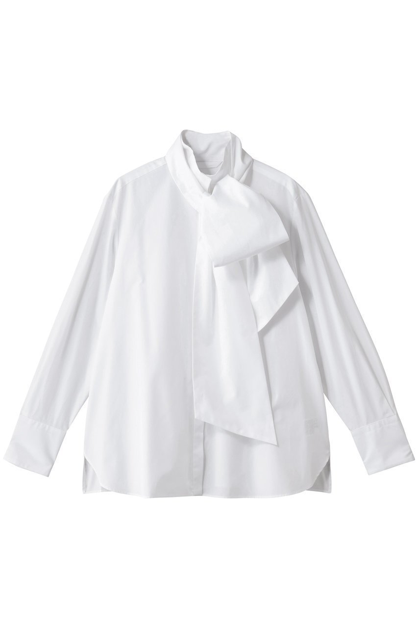 【オブリオ/AUBRIOT】のファインブロード ハイネックシャツ 人気、トレンドファッション・服の通販 founy(ファニー) 　ファッション　Fashion　レディースファッション　Fashion for Women　トップス・カットソー　Cut & Sew Tops　シャツ・ブラウス・オフィスカジュアル　Elegant Blouses & Button-Ups　エレガント 上品　Elegant　シンプル　Simple, Minimal　ストライプ　Stripe, Striped Pattern　スリーブ　Sleeve, Long Sleeve / Short Sleeve　ハイネック　High Neck, Mock Neck　ロング　Long, Long-Length　ロンドン　London Style, British Inspired　ワイド　Wide, Wide Fit　定番　Standard, Basic Item　無地　Plain, Solid Color　 other-1|ID: prp329100004918914 ipo3291000000036898500