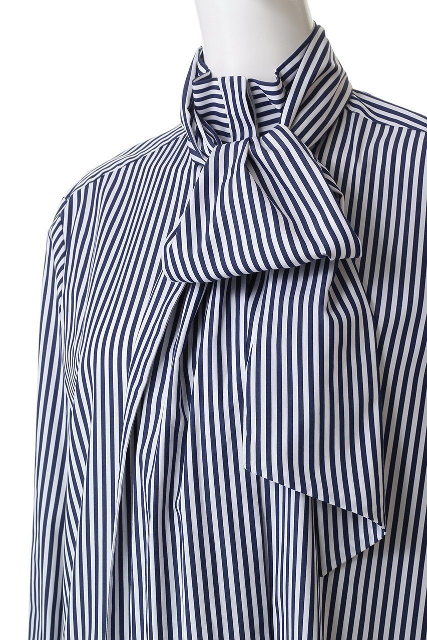 【オブリオ/AUBRIOT】のファインブロード ハイネックシャツ 人気、トレンドファッション・服の通販 founy(ファニー) 　ファッション　Fashion　レディースファッション　Fashion for Women　トップス・カットソー　Cut & Sew Tops　シャツ・ブラウス・オフィスカジュアル　Elegant Blouses & Button-Ups　エレガント 上品　Elegant　シンプル　Simple, Minimal　ストライプ　Stripe, Striped Pattern　スリーブ　Sleeve, Long Sleeve / Short Sleeve　ハイネック　High Neck, Mock Neck　ロング　Long, Long-Length　ロンドン　London Style, British Inspired　ワイド　Wide, Wide Fit　定番　Standard, Basic Item　無地　Plain, Solid Color　other-5|ID: prp329100004918914 ipo3291000000036898507