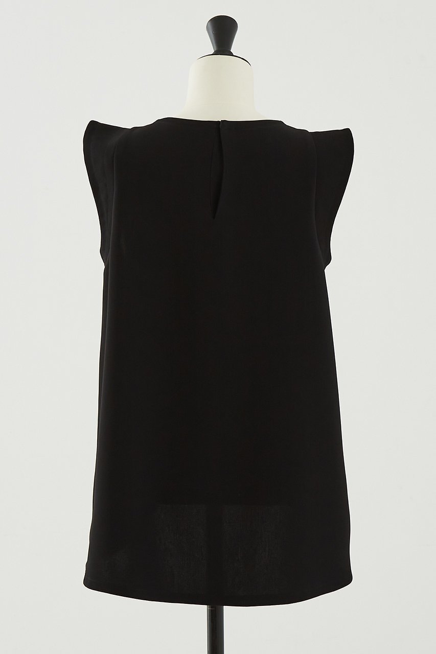 【デザイン ワークス/DESIGN WORKS】のトリアセジョーゼットノースリブラウス 人気、トレンドファッション・服の通販 founy(ファニー) 　ファッション　Fashion　レディースファッション　Fashion for Women　トップス・カットソー　Cut & Sew Tops　キャミソール&ノースリーブ　Camisoles & Sleeveless Tops　シャツ・ブラウス・オフィスカジュアル　Elegant Blouses & Button-Ups　ジョーゼット　Georgette, Semi-Sheer Fabric　スリーブ　Sleeve, Long Sleeve / Short Sleeve　ノースリーブ　Sleeveless, No-Sleeve　バランス　Balance, Style Balance　フレア　Flare, Flared　ヘムライン　Hemline, Bottom Cut　エレガント 上品　Elegant　other-3|ID: prp329100004918917 ipo3291000000036898529