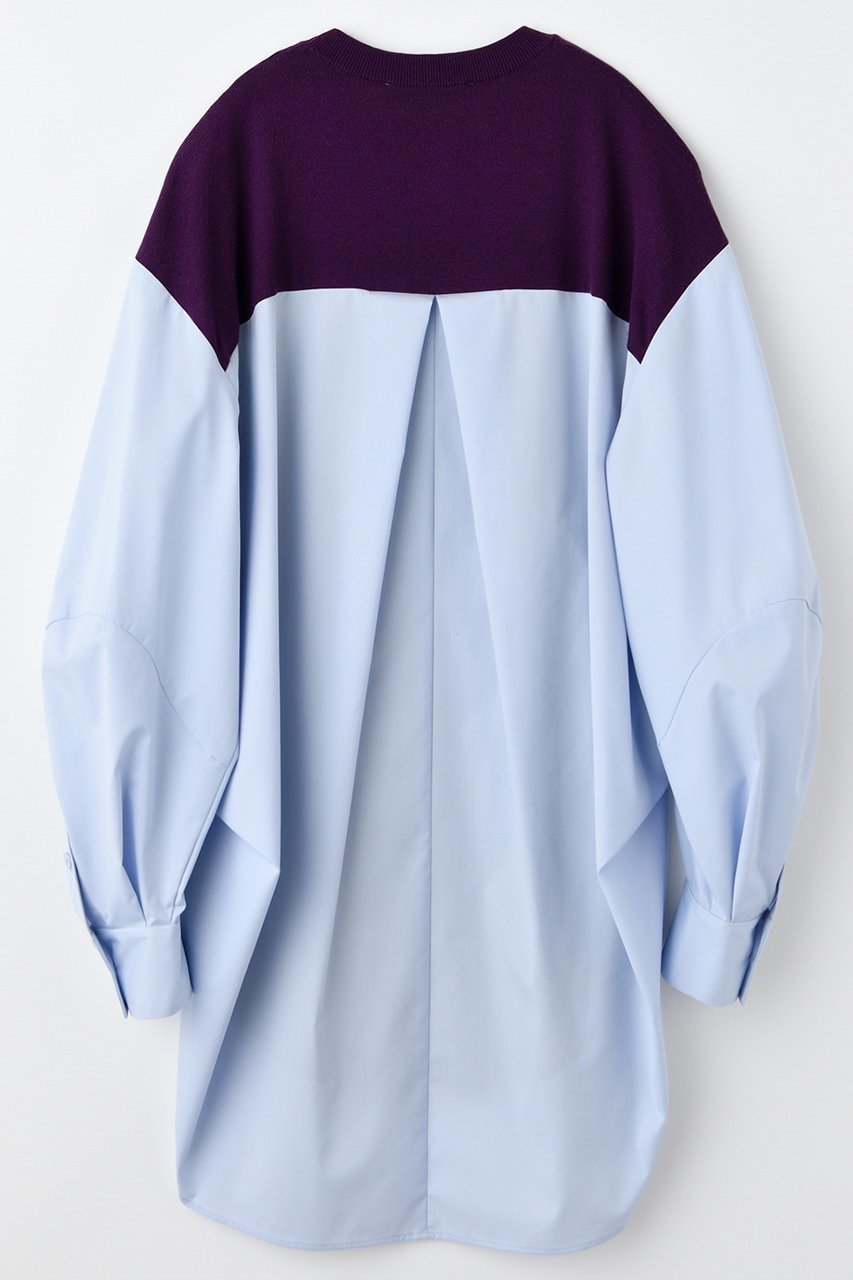 【エンフォルド/ENFOLD】のCOMBI LONG SHIRT シャツ 人気、トレンドファッション・服の通販 founy(ファニー) 　ファッション　Fashion　レディースファッション　Fashion for Women　トップス・カットソー　Cut & Sew Tops　シャツ・ブラウス・オフィスカジュアル　Elegant Blouses & Button-Ups　なめらか　Smooth, Silky Texture　エレガント 上品　Elegant　シンプル　Simple, Minimal　スリーブ　Sleeve, Long Sleeve / Short Sleeve　パターン　Pattern, Design Print　ロング　Long, Long-Length　other-2|ID: prp329100004918919 ipo3291000000036898542